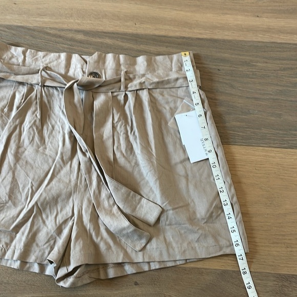JUSTFAB Linen-Blend Paperbag Shorts Size XXL NWT - Picture 3 of 9